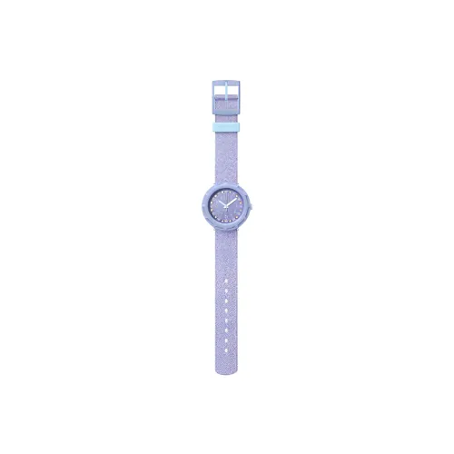 Swatch Quartz Механизм Детские часы Фиолетовый циферблат Часы Пластиковый корпус Часы Тканевый ремешок