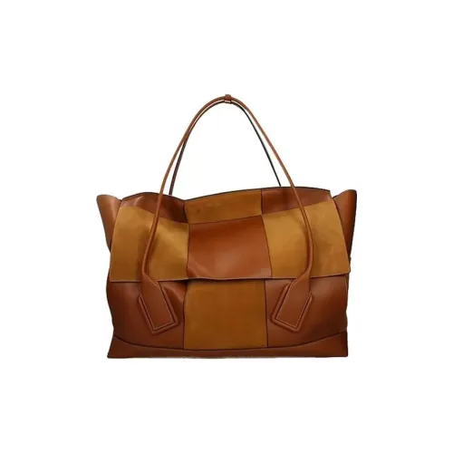 Bottega Veneta Arco Телячья кожа Тоут Сумка Сумка для покупок Сумка на плечо Сумка Большая Женская Коричневая
