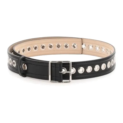 Alexander McQueen Ремни из коровьей кожи, черные, женские