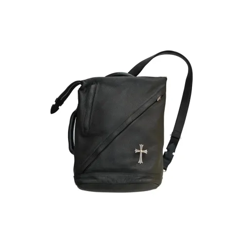 Chrome Hearts Рюкзак из коровьей кожи Мужской Черный