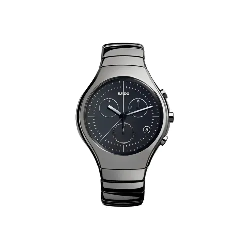 RADO Realme Collection Кварцевый механизм Мужские часы Часы 44 мм Черный циферблат Керамика Корпус часов