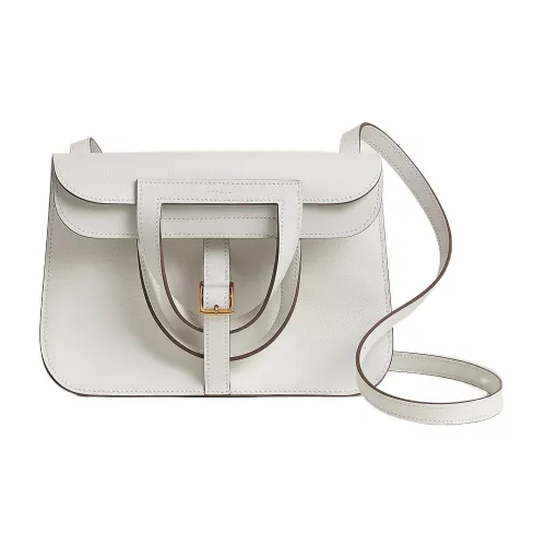HERMES Halzan Evercolor Телячья кожа Horseshoe Сумка Стандартная Женская 01 BLANC Белый