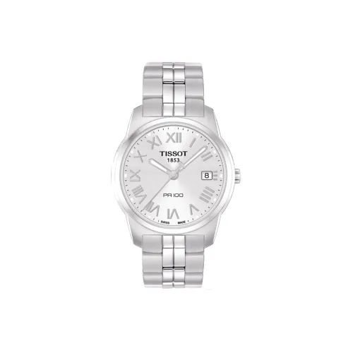 TISSOT Quartz Механизм Мужские часы Циферблат Серебристый