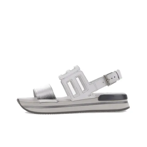 HOGAN H222 One Ремень Сандалии Женские Серебряные