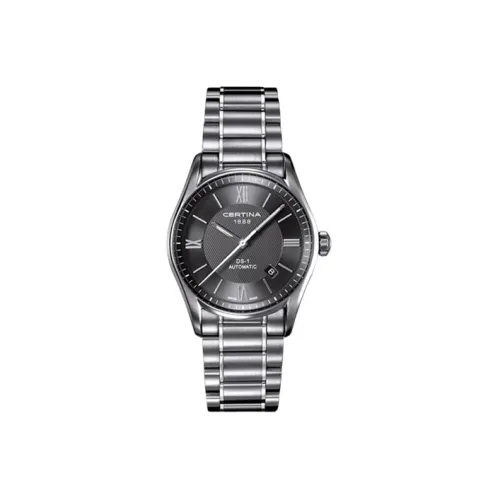Certina Автоматический Механический Механизм Мужские Часы Часы Серый Циферблат Нержавеющая Сталь Корпус Нержавеющая Сталь Ремешок