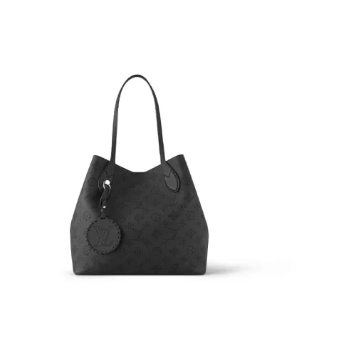 LOUIS VUITTON Телячья кожа с рельефным узором Moonlight Goddess Тоут Сумка Сумка для покупок Сумка среднего размера Женская Черная