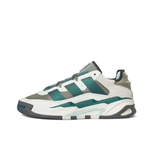 Adidas Originals Niteball 1,0 Slip-resistant Abrasion-resistant Lightweight Low Top Casual Men's White Green Adidas Originals Niteball 1,0 Противоскользящий Устойчивый к истиранию Легкий Низкий Топ Повседневный Мужской Белый Зеленый