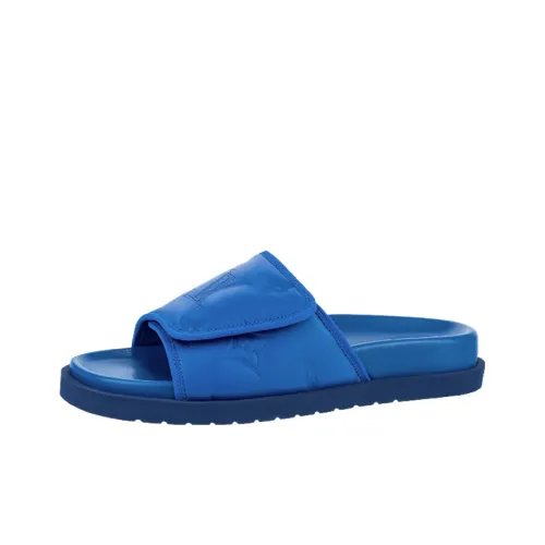 LOUIS VUITTON Miami Stylish Sandals Men's Blue LOUIS VUITTON Майами Стильные Сандалии Мужские Синие