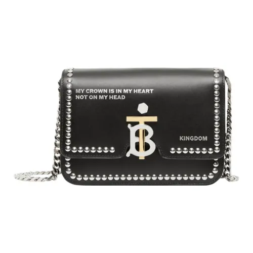 Burberry Сумка через плечо из коровьей кожи маленькая женская черная