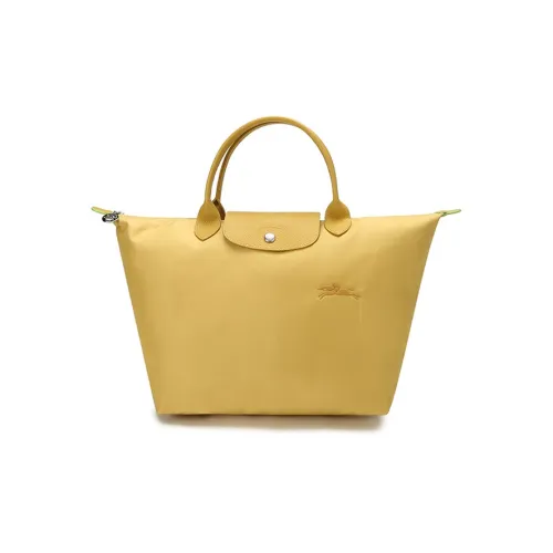 LONGCHAMP Le Pliage Green Переработанный полиамид холст кожа сумка холст плечо сумка средний женский