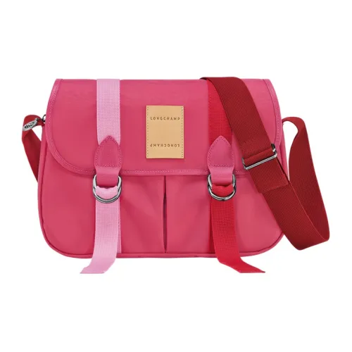 LONGCHAMP Le Pliage RE Play Холст Кожа Комбинированный Холст Сумка через плечо Большая Женская Фуксия