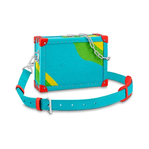 LOUIS VUITTON Клатч Bo Кожа Твердый Чехол Унисекс Синий Зеленый Желтый