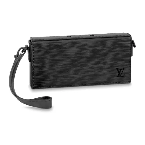 LOUIS VUITTON Кошелек из кожи EPI Мужской Черный