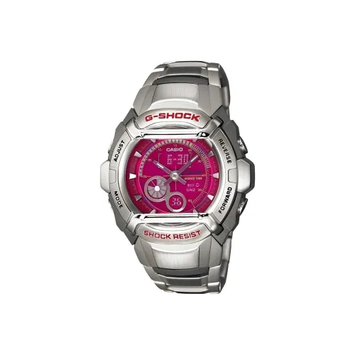 CASIO Кварцевый механизм нержавеющая сталь ремешок женские часы розовый циферблат модель G500FD-4A