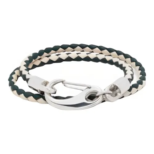 MARNI Браслеты из телячьей кожи, черный/белый, мужской