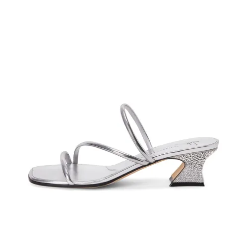 Giuseppe Zanotti GZ Слипоны Женские Серебряные Белые