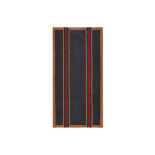 GUCCI 2023 Весна Лето Шерсть Трикотаж Шарфы Темно-синий Мужской