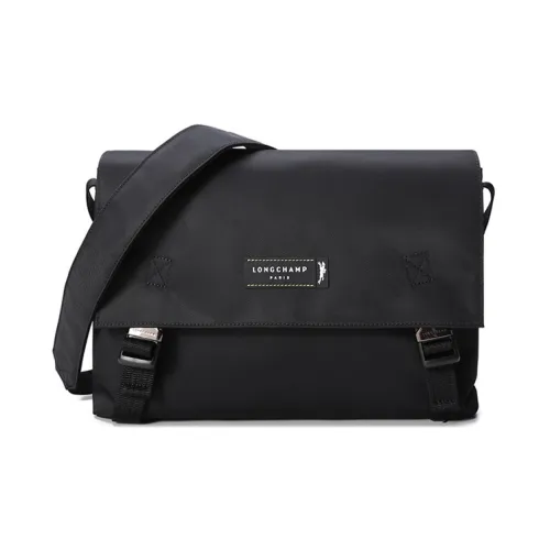 LONGCHAMP Le Pliage Energy Переработанный Холст Курьерская Сумка Сумка через плечо Большая Мужская Черная