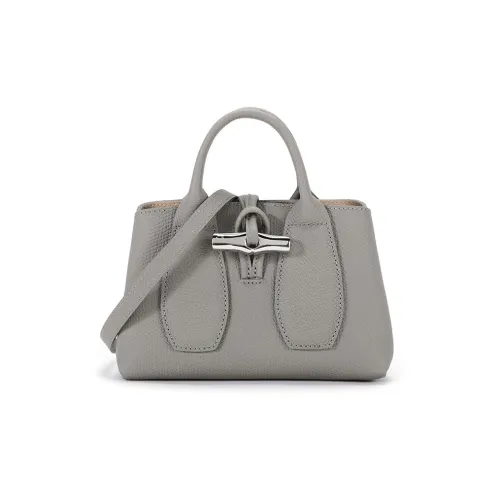 LONGCHAMP Roseau Коровья кожа Big Сумка Через плечо Сумка Мини Женская Стрептопелий Серый