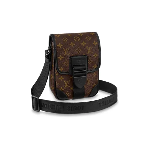 LOUIS VUITTON Archy Покрытый холст Курьерская сумка Сумка через плечо Маленькая мужская коричневая