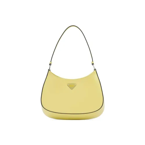 PRADA Cleo Кожа Сумка через плечо Сумка Сумка через плечо Женская Бананово-желтая