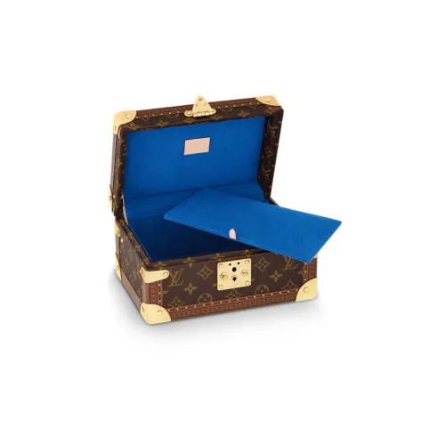 LOUIS VUITTON COFFRET TRESOR Кожа Хранение Коробка Унисекс Коричневый