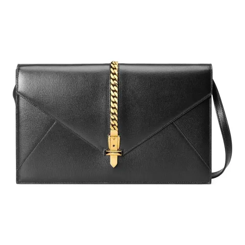 GUCCI Sylvie 1969 Кожа Ручная Сумка на плечо Женская Черная