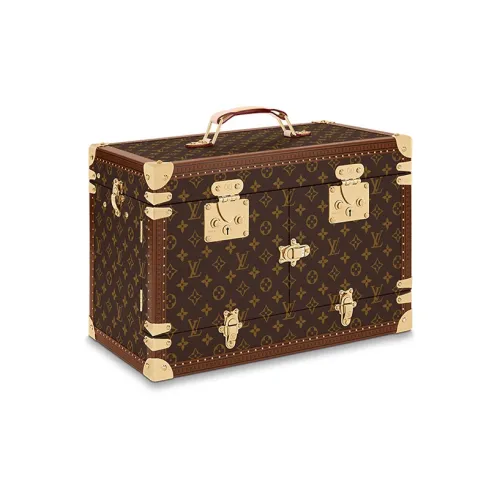 LOUIS VUITTON Vanity Кожа Сумка для туалетных принадлежностей Маджонг Коробка Хранение Унисекс Коричневый