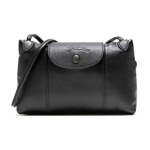LONGCHAMP Le Pliage Cuir Metis Sheepskin Сумка через плечо Mini Женская Черная