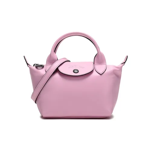 LONGCHAMP Le Pliage Cuir Овчина Пельмени Сумка Сумка через плечо Сумка через плечо Мини Женская Розовая