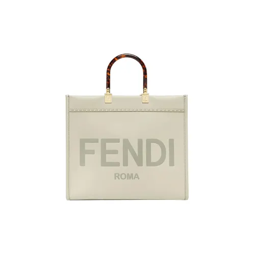 FENDI Sunshine Телячья кожа Тоут Сумка Сумка для покупок Сумка через плечо Сумка среднего размера Женская Светло-зеленая