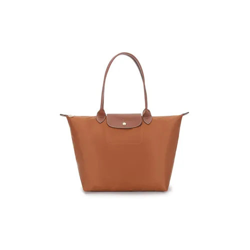 LONGCHAMP Le Pliage Ткань Сумка для покупок Пельмени Сумка Плечевая Сумка Большая Женская Коньячный Цвет