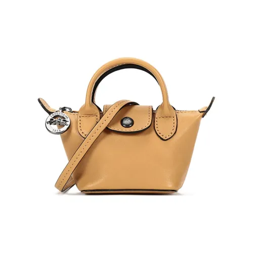 LONGCHAMP Le Pliage Cuir Овчина Пельмени Сумка Портативная Сумка через плечо Мини Женский Мед