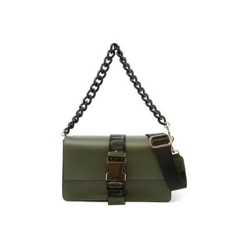 VERSACE JEANS COUTURE Полиуретан Портативная Сумка через плечо Сумка на плечо Женская Оливково-зеленая