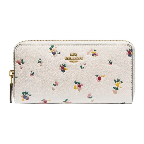 COACH Галечная кожа клатч сумка кошелек маленький женский слоновой серый