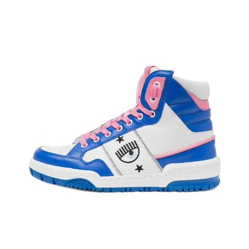 CHIARA FERRAGNI Высокие Топы Стильные Скейтбординг Женские Синие Белые