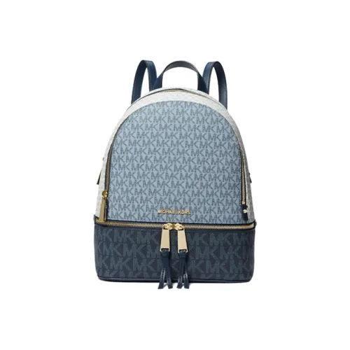 MICHAEL KORS Artificial Leather Backpack Medium Women's Gray Blue White MICHAEL KORS Искусственная кожа Рюкзак Средний Женские Серый Синий и Белый