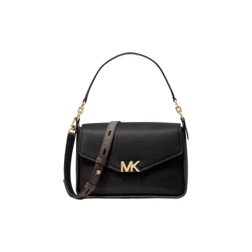 MICHAEL KORS Sylvia Полиуретан с кожаными вставками Конверт Сумка Сумка через плечо Сумка среднего размера Женская Черная