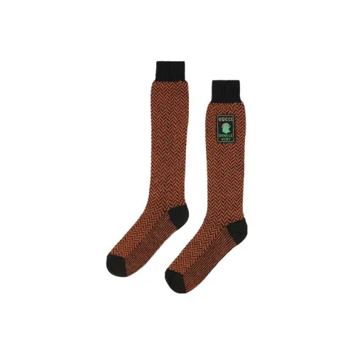 GUCCI Носки до колена Мужские 1 упаковка Коричневый