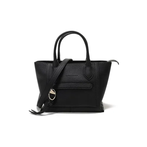 LONGCHAMP Mailbo Корова Кожа Портативная Сумка через плечо Сумка на плечо Маленькая Женская Черная