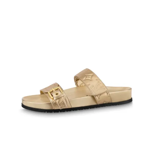 LOUIS VUITTON Bom Dia Стильные Сандалии Женские Золотые