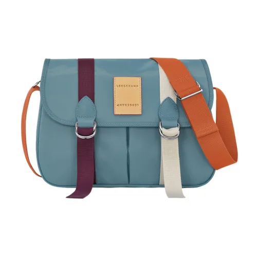 LONGCHAMP Le Pliage RE Play Холст Кожа Комбинированный Холст Сумка через плечо Большая Женская Арктический синий