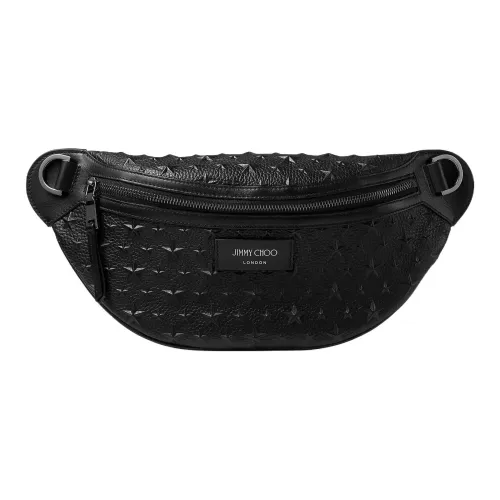 Jimmy Choo GRAIN LEATHER Сумка через плечо Слинг-сумка Сумка на пояс Мужская Черная