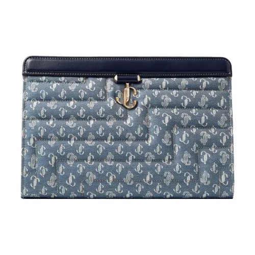 Jimmy Choo Denim Clutch Standard Women's Blue Джимми Чу Деним Клатч Стандартный Женский Синий
