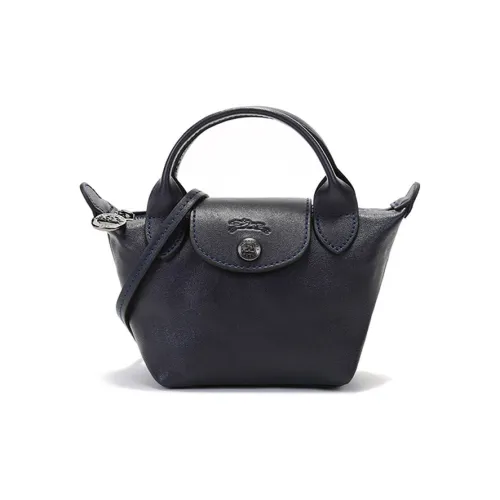 LONGCHAMP Le Pliage Cuir Овчина Сумка Сумка через плечо Сумка через плечо Мини Женская Морской Синий