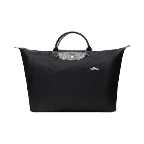 LONGCHAMP Le Pliage Ткань Короткая Ручка Дорожная Сумка Пельменная Сумка Большая Сумка Унисекс Черная