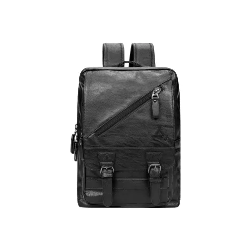 KONADCT Кожа Рюкзак Большой Унисекс Черный