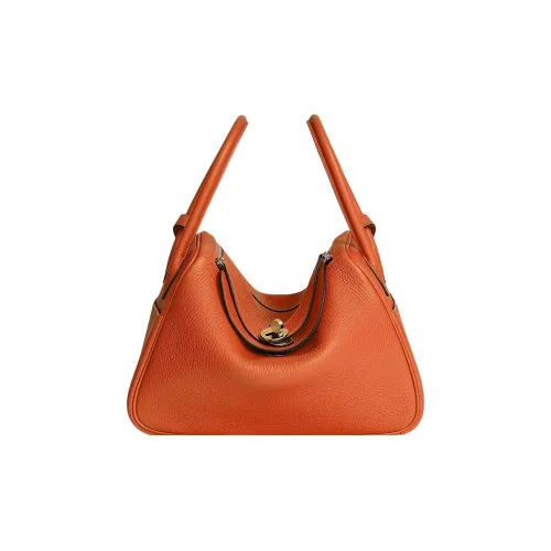HERMES Lindy Clemence Bullock Кожа Сумка Сумка через плечо Женская 93 Оранжевый