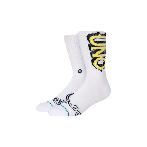 STANCE UNO Cartoon Collaboration SS23 Носки Crew Унисекс 1 упаковка Белый