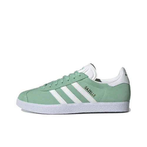 Adidas Originals Gazelle Low Топ Кроссовки для скейтбординга Женские Белые Зеленые